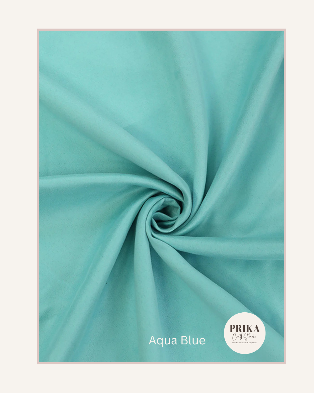 Premium Suede Fabric | Aqua Blue