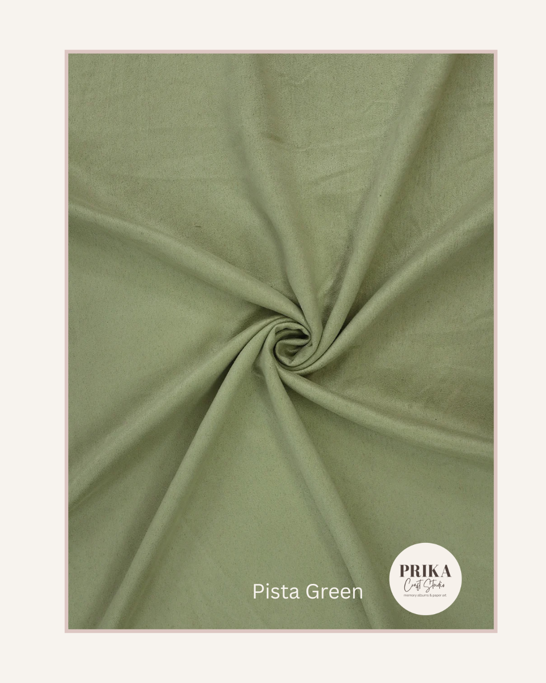 Premium Suede Fabric | Pista Green
