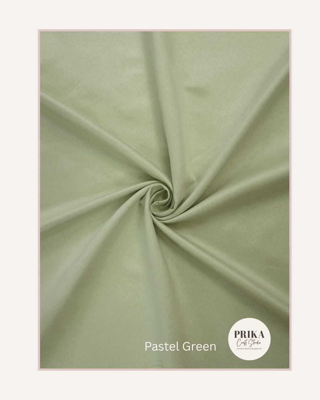 Premium Suede Fabric | Pastel Green