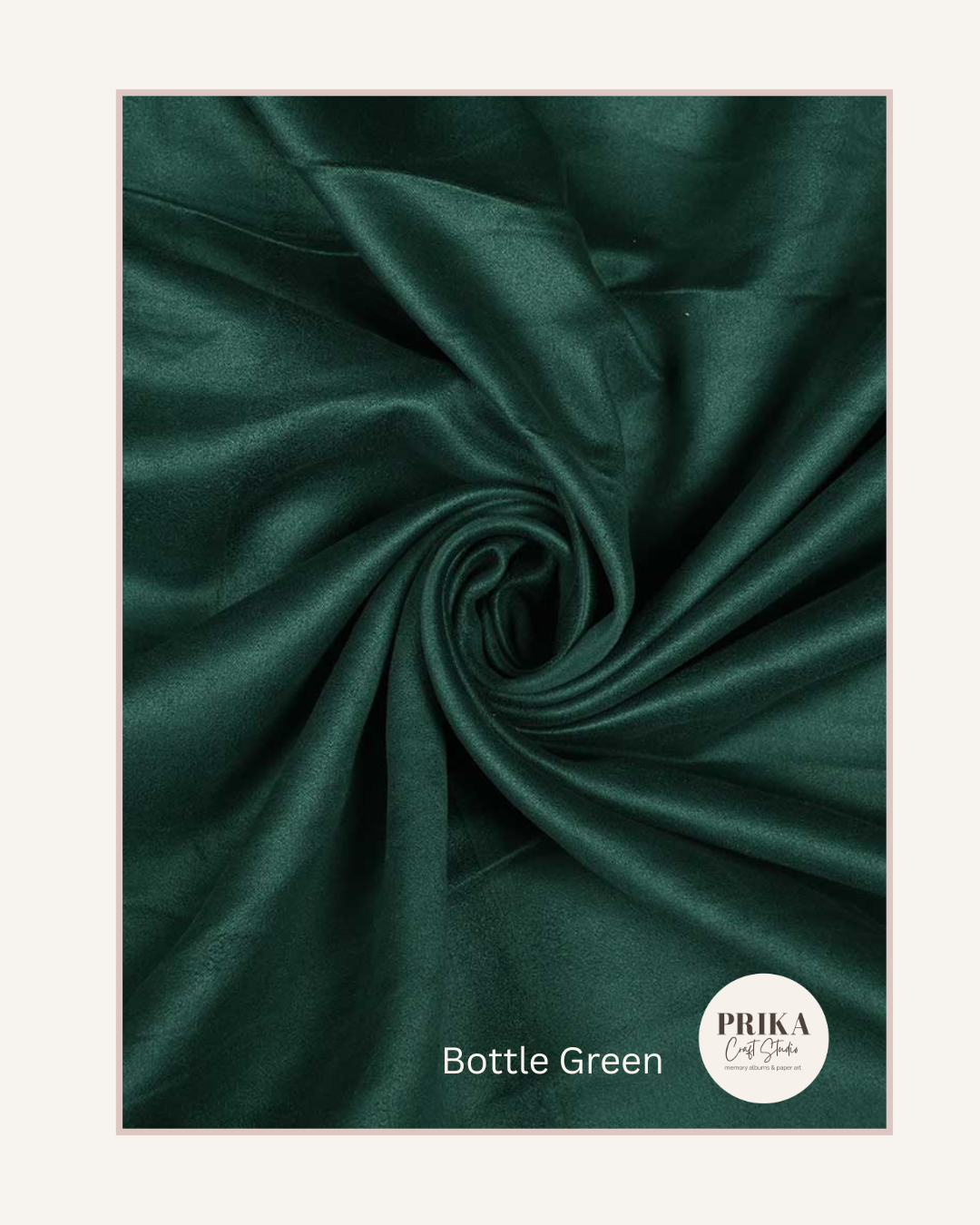 Premium Suede Fabric | Bottle Green