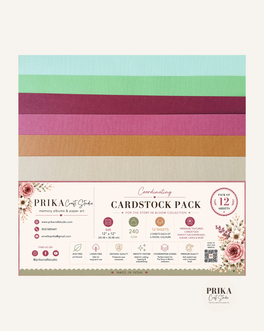The Story in Bloom Textured Pastel Coordinating Pack