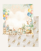Bunny & Bear | Neutral Baby Theme | Paper Collection |12*12 Inches