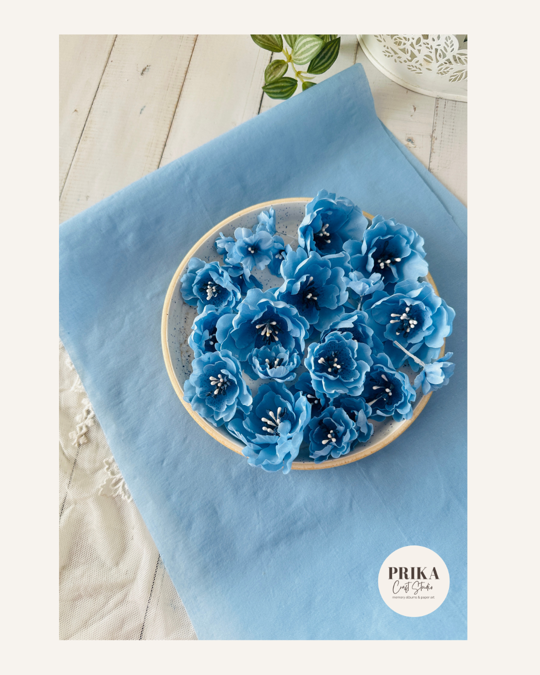 Floral Fabric | Ocean Waves Blue