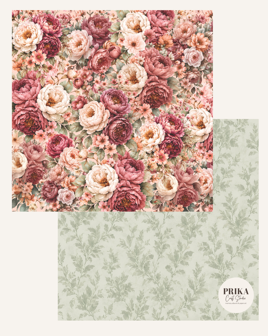 The Story in Bloom | Floral Theme | Paper Collection |12*12 Inches