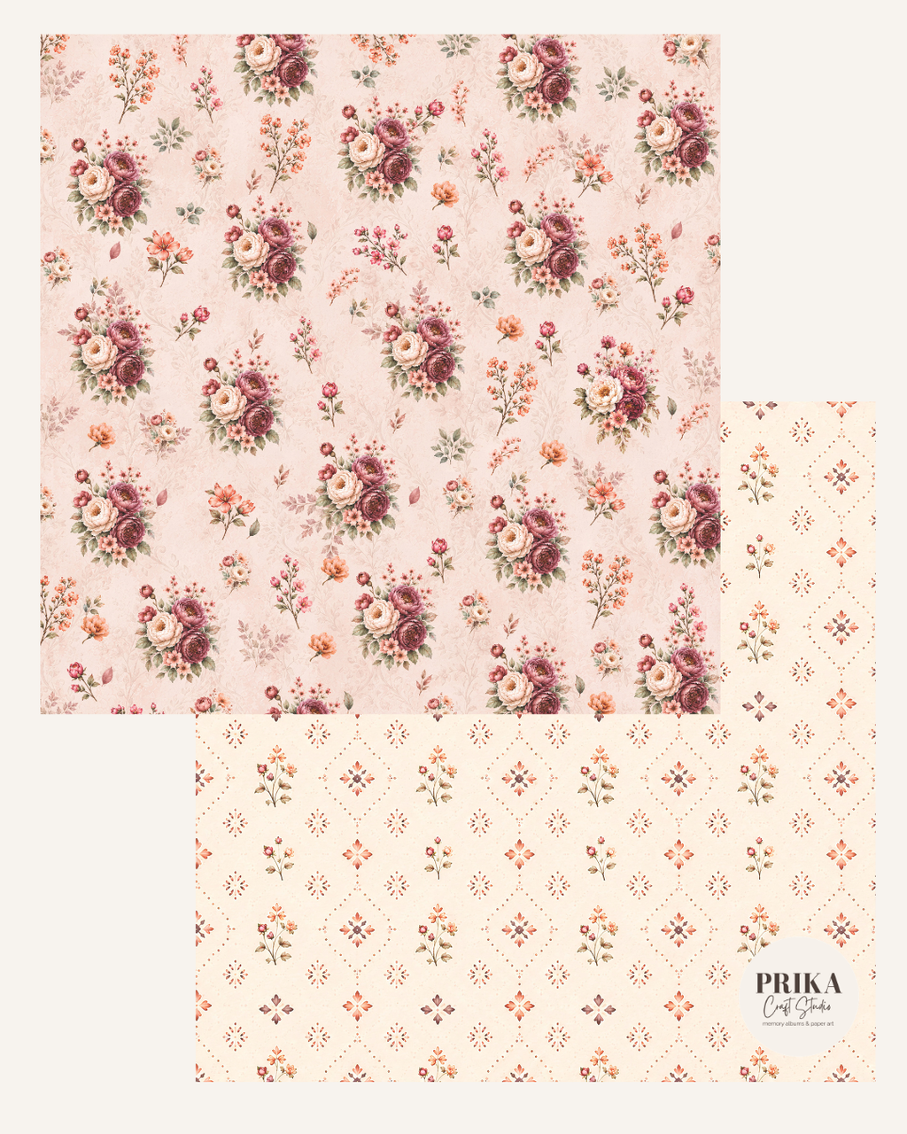 The Story in Bloom | Floral Theme | Paper Collection |12*12 Inches