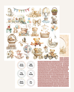 Bunny & Bear | Neutral Baby Theme | Paper Collection |12*12 Inches