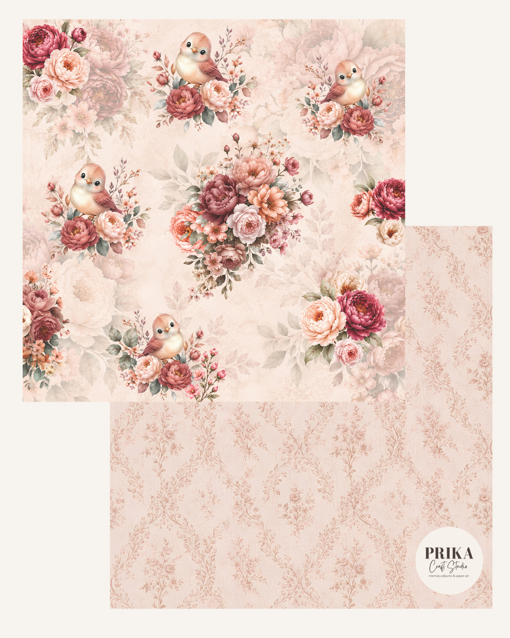 The Story in Bloom | Floral Theme | Paper Collection |12*12 Inches