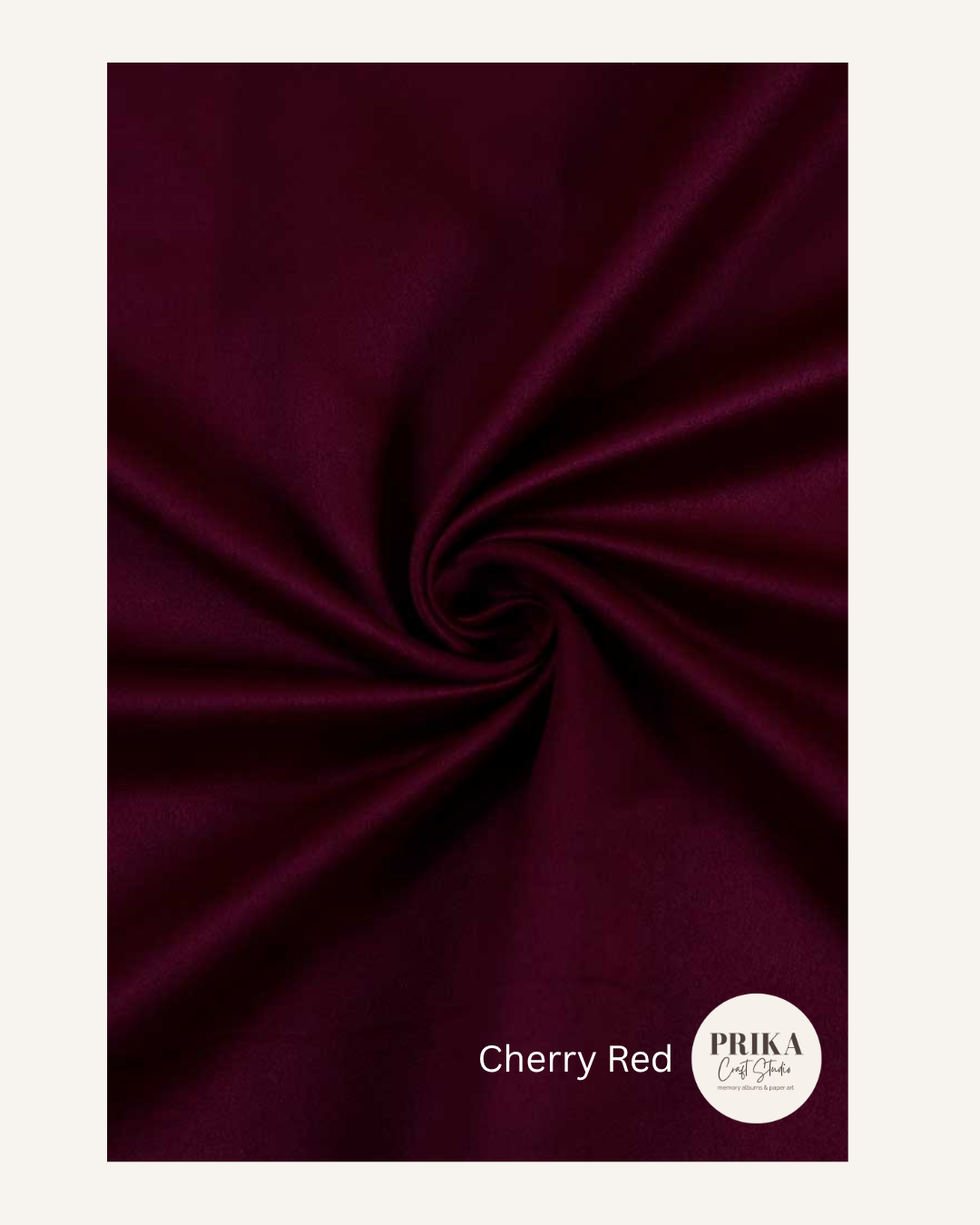 Premium Suede Fabric | Cherry Red