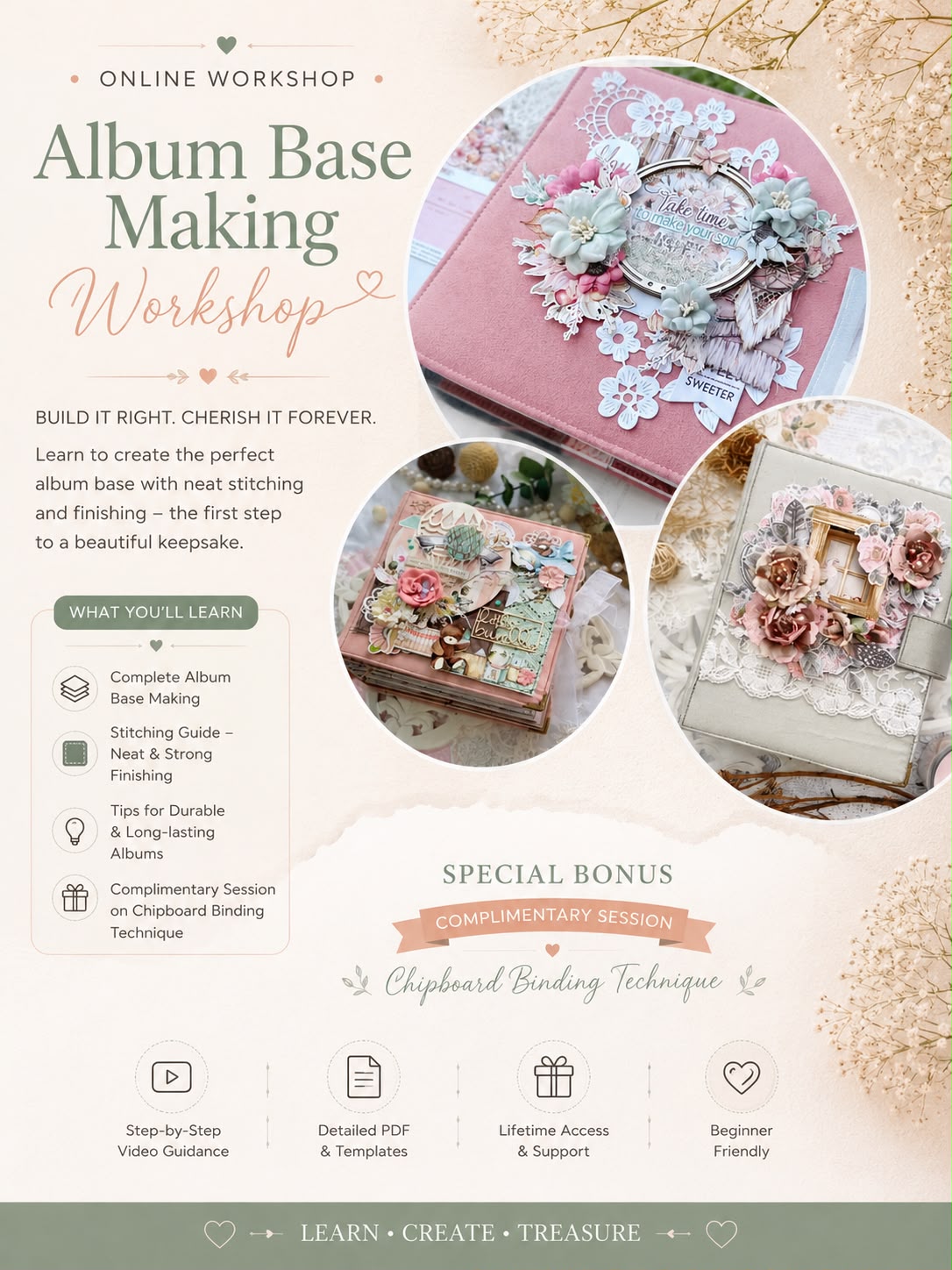 Album Base Making | Fabric Binding & Stitching Guide